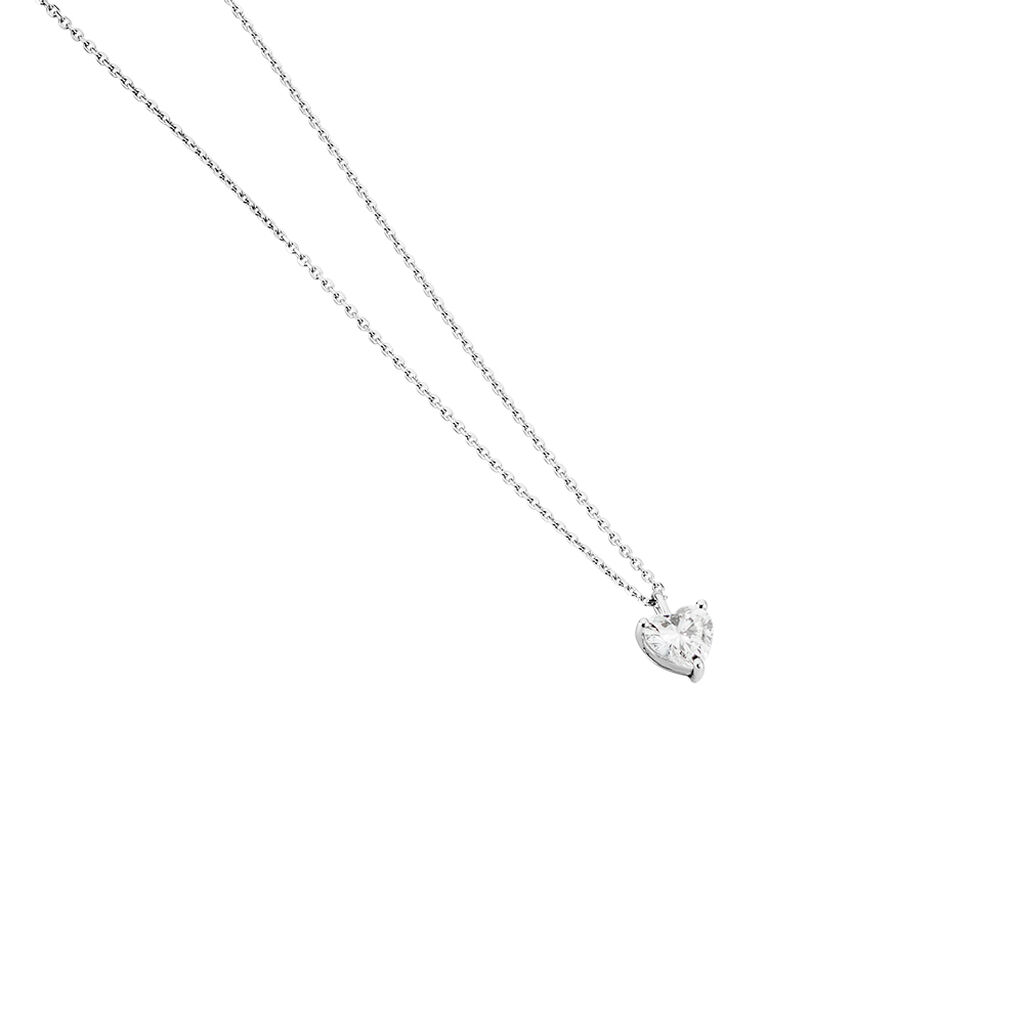 Damen Collier Weißgold 750 synthetischer Diamant 0,52ct Love - Halsketten Damen | OROVIVO