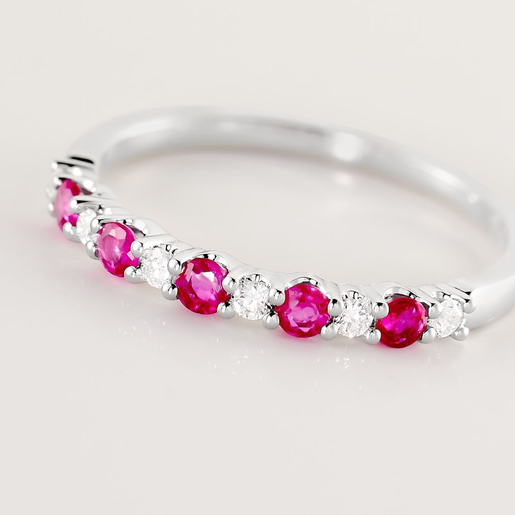  Ring Weißgold 585 Rubin 0,56ct Myla  - Ringe mit Stein Damen | OROVIVO