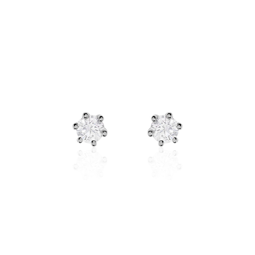 Damen Ohrstecker Weißgold 375 Diamant 0,1ct Rome  - Ohrstecker Damen | OROVIVO
