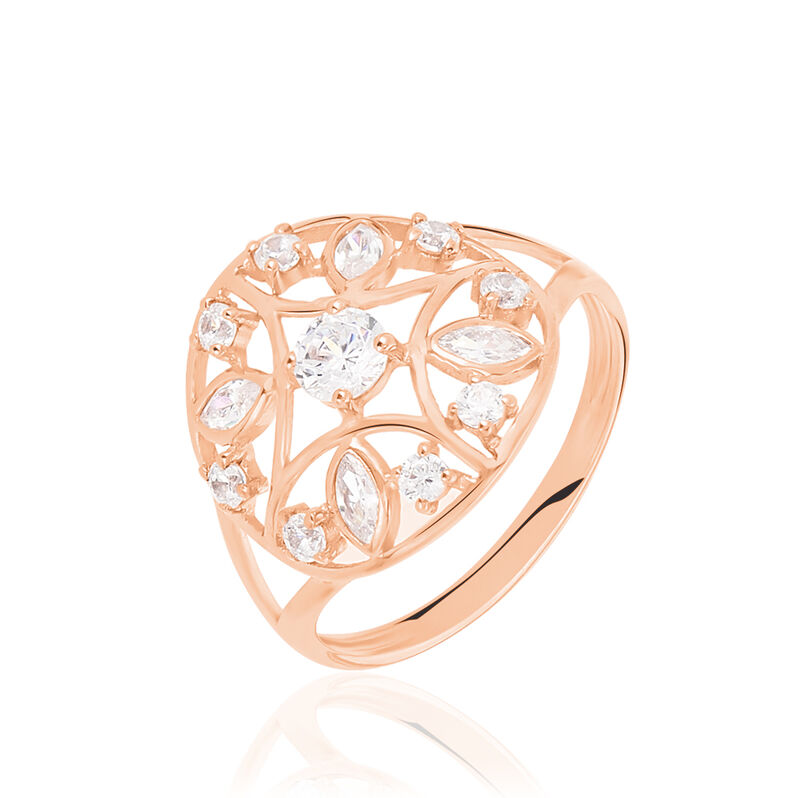 Bague Or Rose Weena Ajouree Oxydes - Spannringe Damen | OROVIVO
