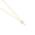 AZARIA Damen Collier Gold 585 (14 Karat) Diamant Wei&szlig; 0,08 ct Kreuz