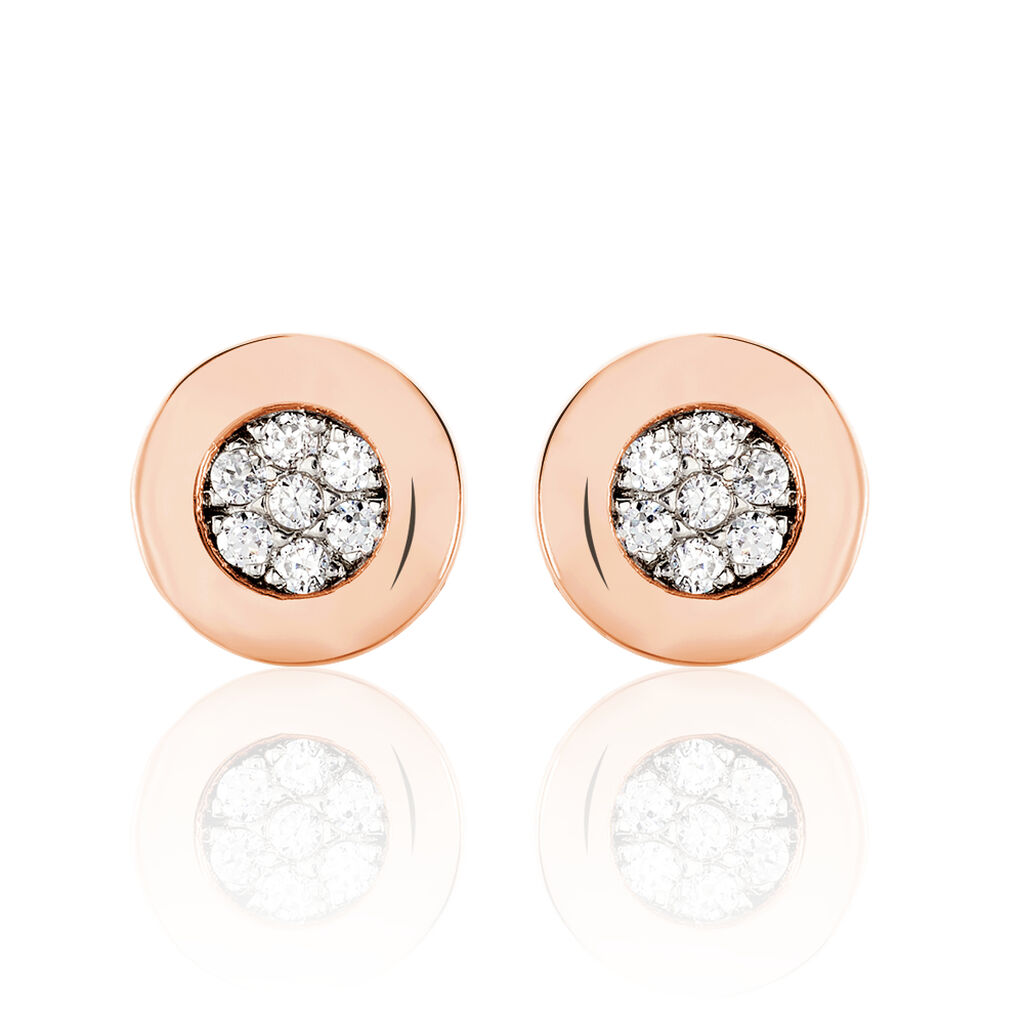 Damen Ohrstecker Roségold 375 Zirkonia Lexi, Ohrstecker mit Stein