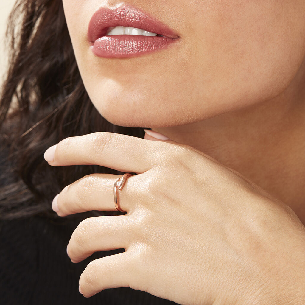 Damen Ring Rosegold 375 Diamant 0,05ct Curonda  - Verlobungsringe Damen | OROVIVO
