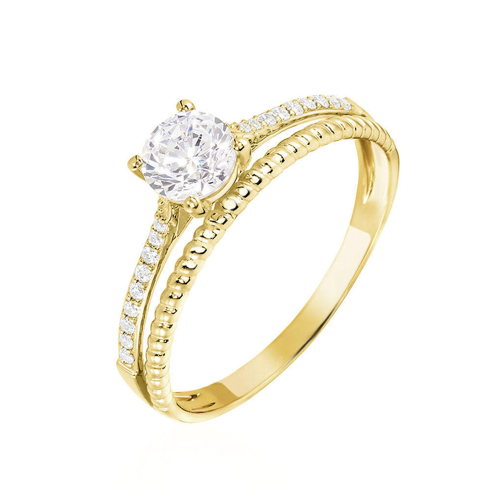 Solitaire Or Jaune Rosemonde Accompagne - Spannringe Damen | OROVIVO