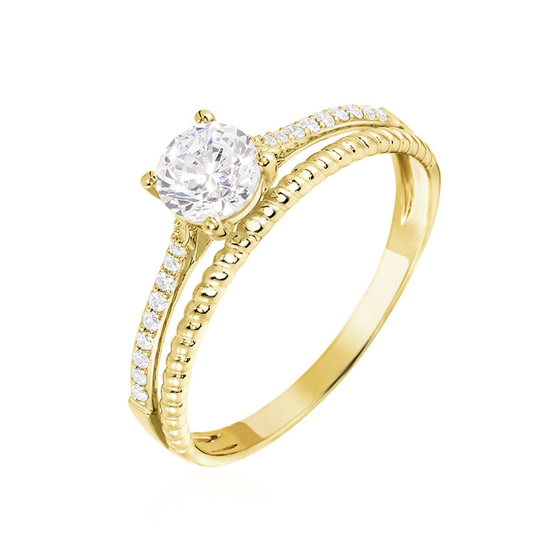 Solitaire Or Jaune Rosemonde Accompagne - Spannringe Damen | OROVIVO