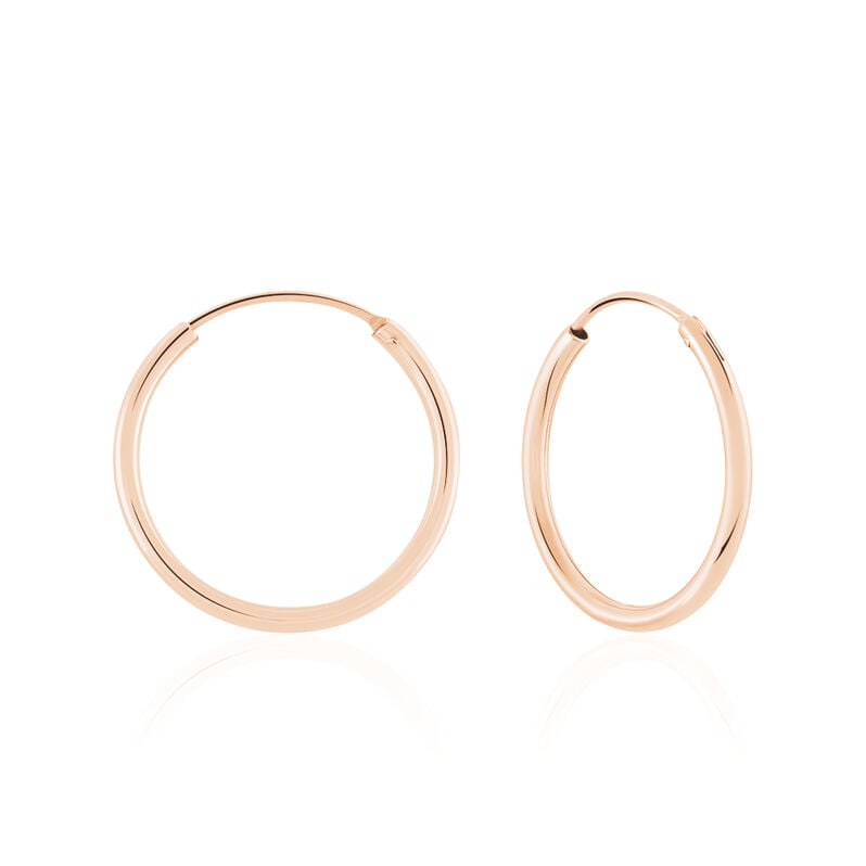 ABELINE FLEXIBEL 1 Damen Creolen Silber rosevergoldet 925 B 2 mm - Creolen Damen | OROVIVO