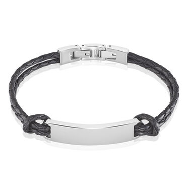Herren Armband Leder Wei&szlig;