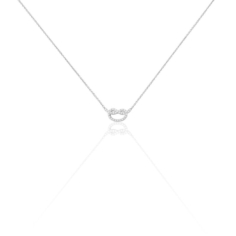 Collier Anfel Or Weiss Nœud Pavage Oxyde - Spannringe Damen | OROVIVO