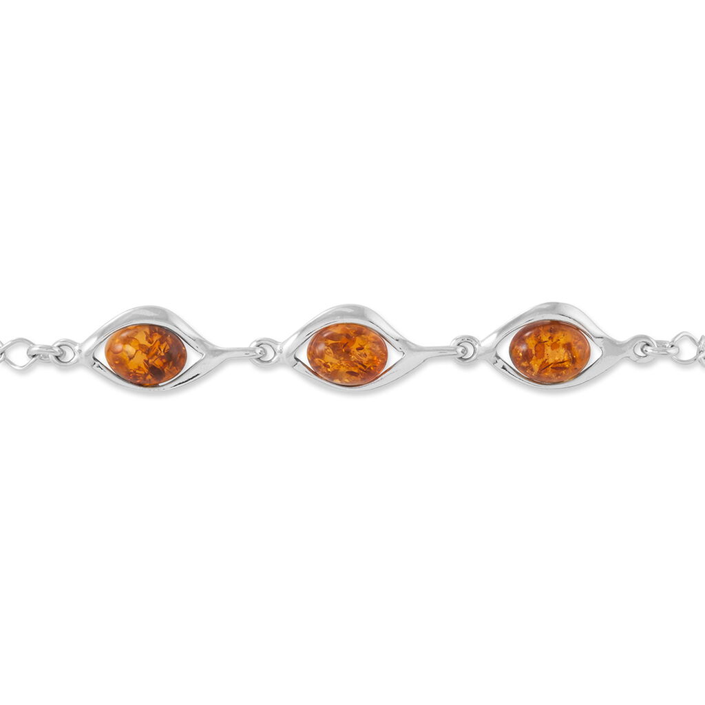 Bracelet Argent Et Ambre - Spannringe Damen | OROVIVO