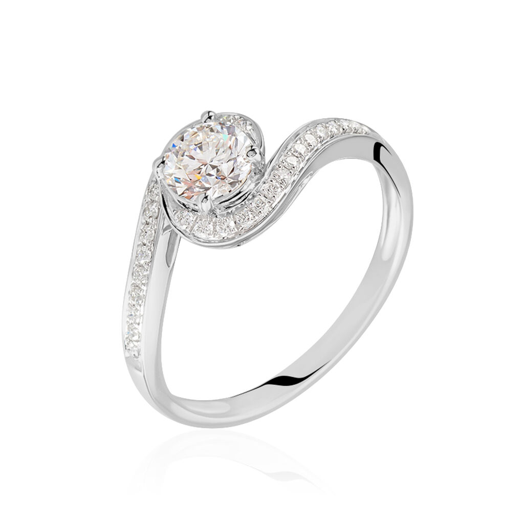 Solitaire Or Weiss Coralia - Spannringe Damen | OROVIVO