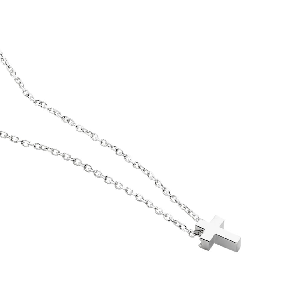 MAGI Damen Collier Silber 925 Religi&ouml;ses Kreuz B 1 mm