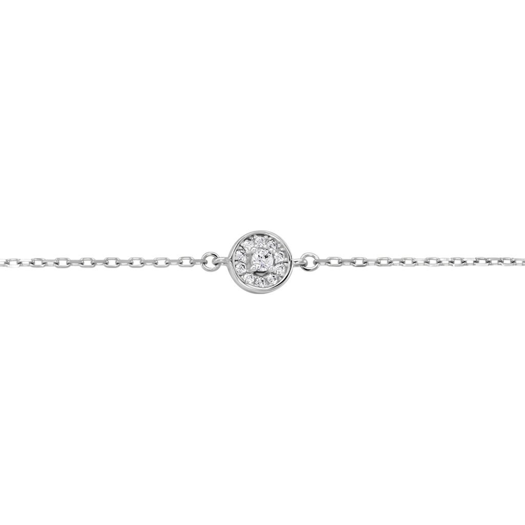 SABINE 50 Damen Armband Silber 925 Zirkonia Wei&szlig; Kreis