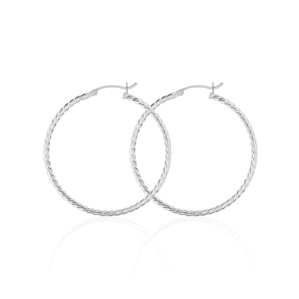 Damen Creolen Silber 925 B 2 mm