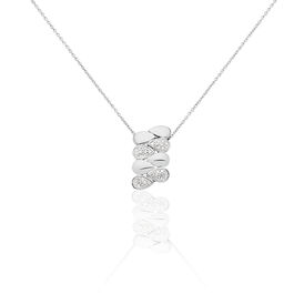 Damen Halskette Weißgold 375 Diamanten 0,08ct - Ketten mit Anhänger Damen | OROVIVO