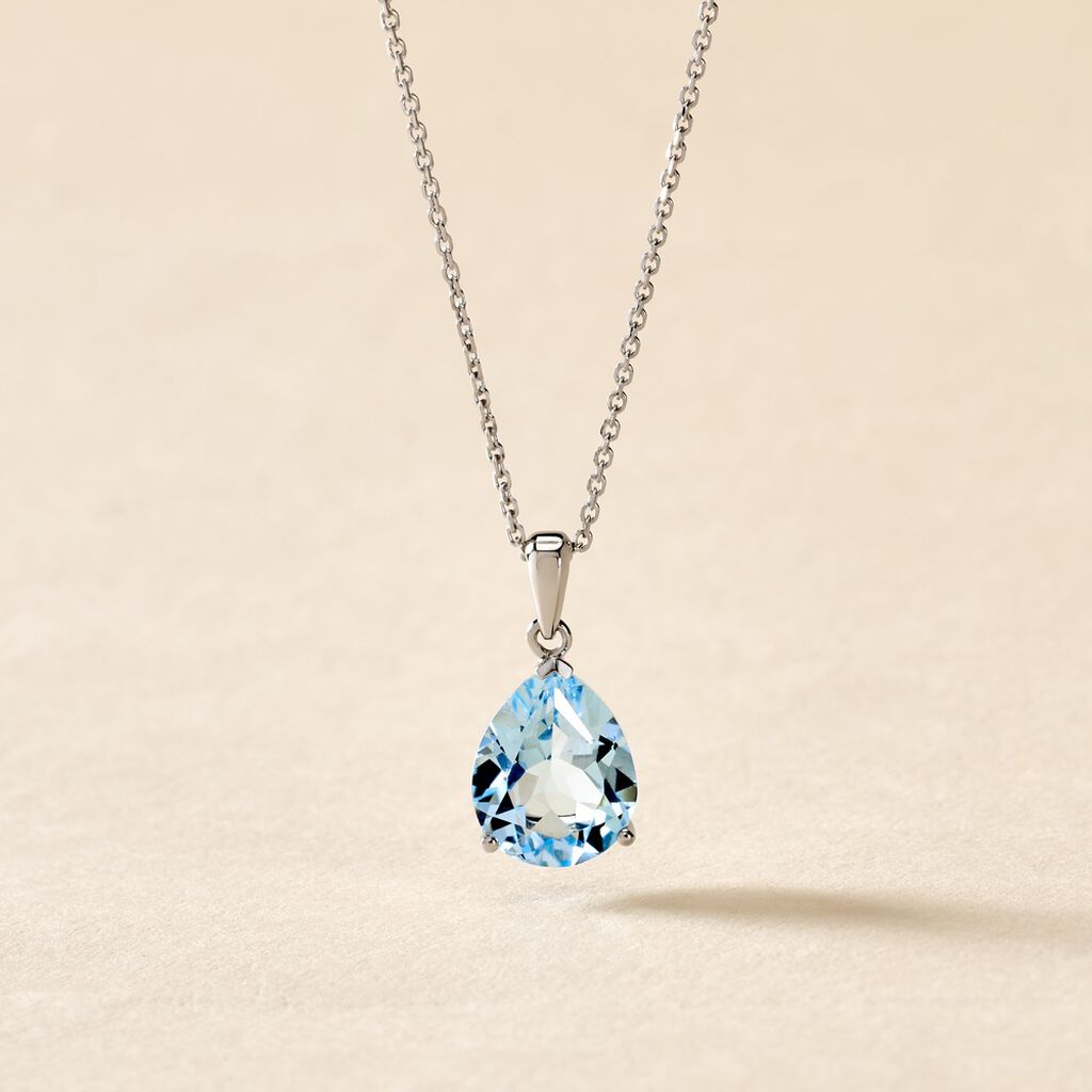 Collier Anesa Or Weiss Topaze Poire - Spannringe Damen | OROVIVO