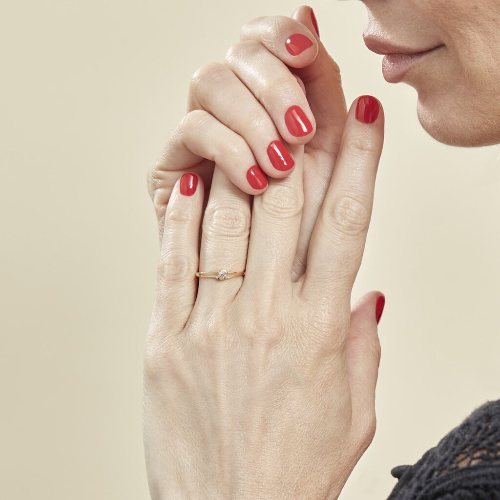 Bague Or Et Oxyde - Spannringe Damen | OROVIVO