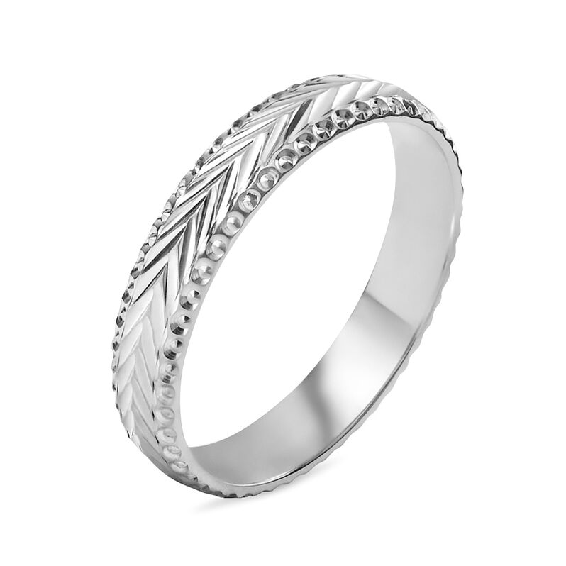 Fede Classica Diamantata 3.5 mm Oro Bianco - Spannringe Damen | OROVIVO