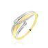 BODIL Damen Ring Gold 375 (9 Karat) Diamant Weiß 0,05 ct Welle