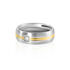 BOND Damen Ring Edelstahl Bicolor Gold/Silber Diamant Weiß 0,03 ct B 6 mm