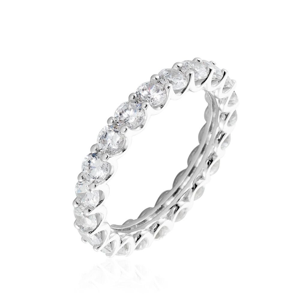 Thumbnail - MYRIAM Damen Ring Silber 925 Zirkonia Weiß 3,87 ct B 3 mm, Ring mit Stein