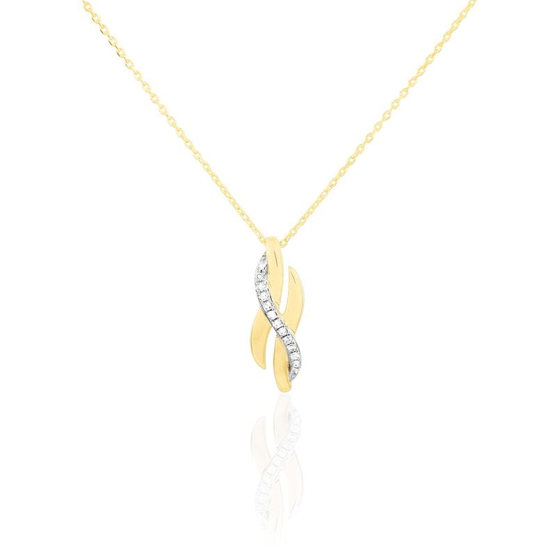 Collier Ester Or Jaune Et Diamants - Spannringe Damen | OROVIVO