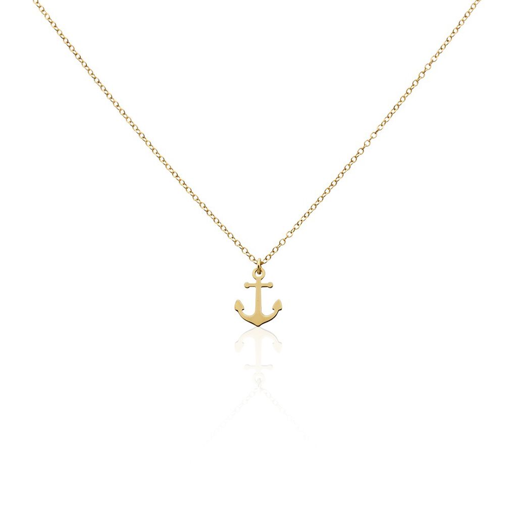 SACHA 1 Damen Collier Silber vergoldet 925 Anker B 1,6 mm, Collier ohne Stein