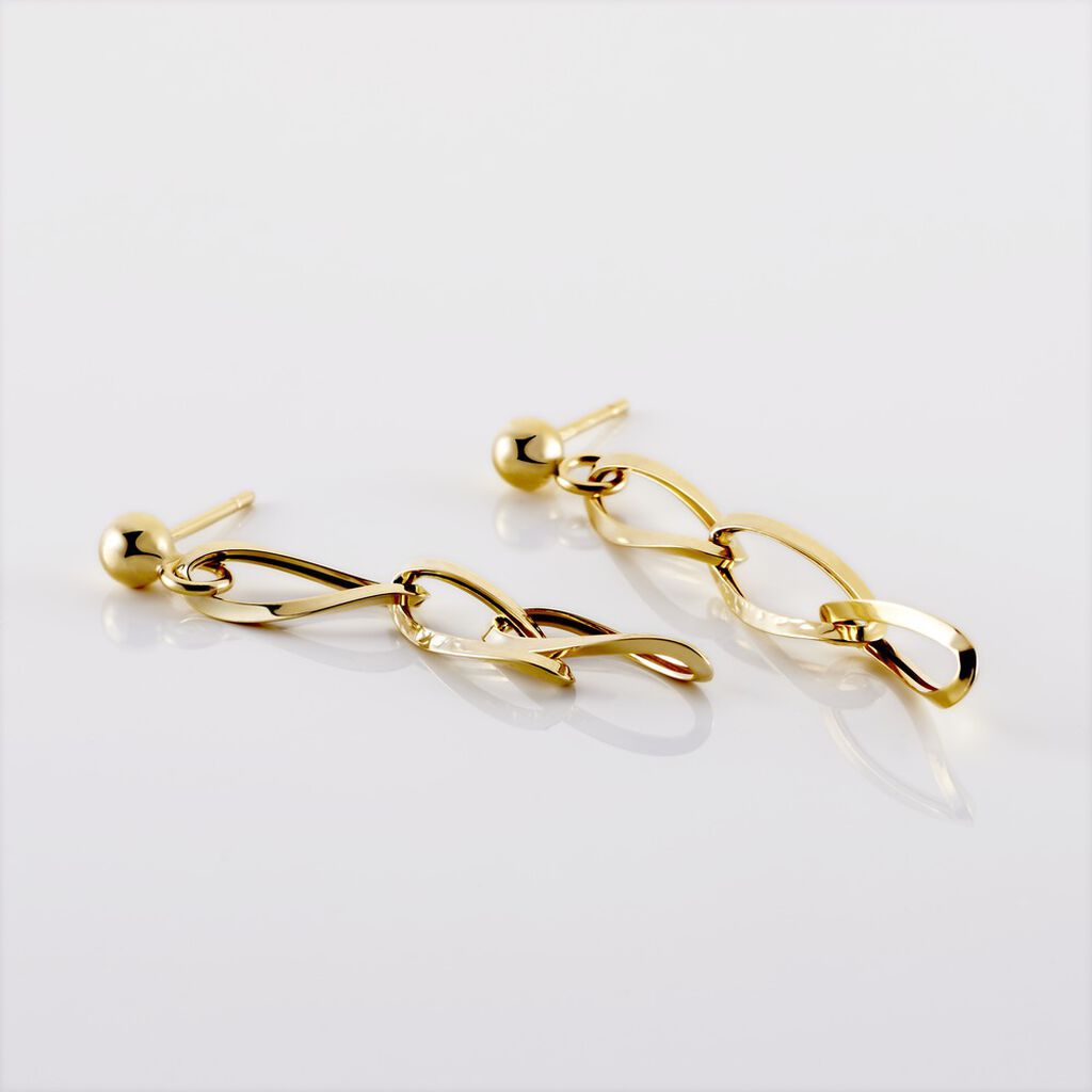 Boucles D'oreilles Pendantes Lianetta Or Jaune - Spannringe Damen | OROVIVO