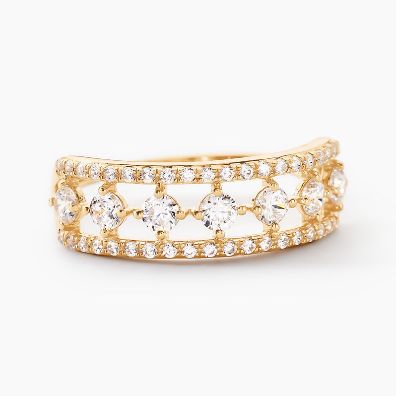 Bague Shui Or Jaune Oxyde De Zirconium - Spannringe Damen | OROVIVO