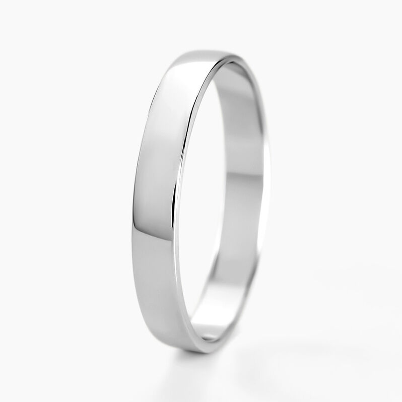 Alliance Julie Ruban Classique Or Blanc - Spannringe Familie | OROVIVO