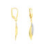 SIGRID 1 Damen Ohrringe Lang Gold Bicolor 375 (9 Karat) Blatt
