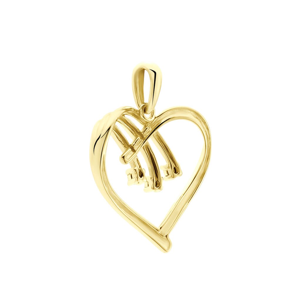 HERZ PICCO 2 Damen Anh&auml;nger Gold 375 (9 Karat) Diamant Wei&szlig; 0,01 ct Herz