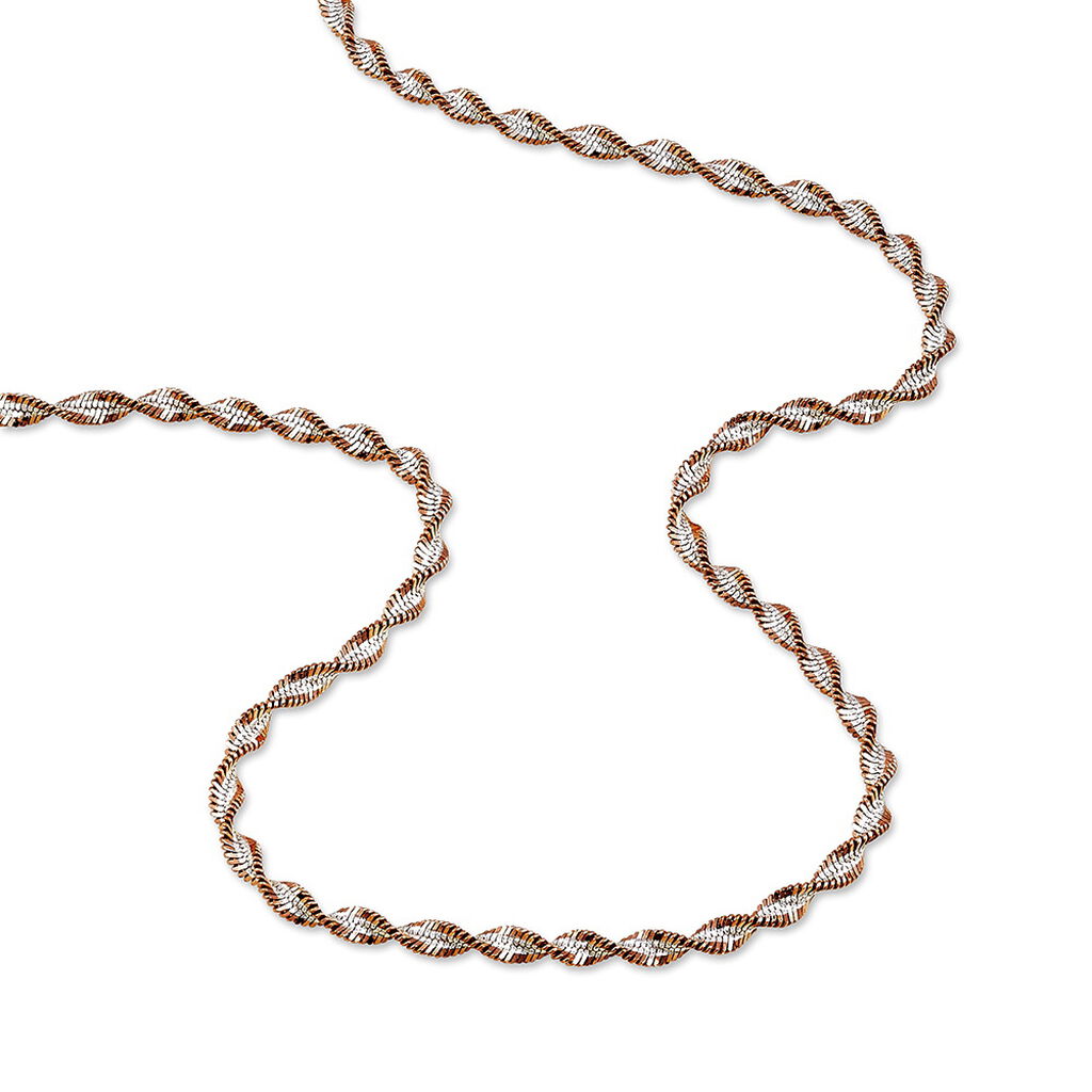 ABIE TORSADE Damen Kette Silber Bicolor 925