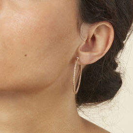 Damen Creolen Messing Gold plattiert 40mm - Creolen Damen | OROVIVO