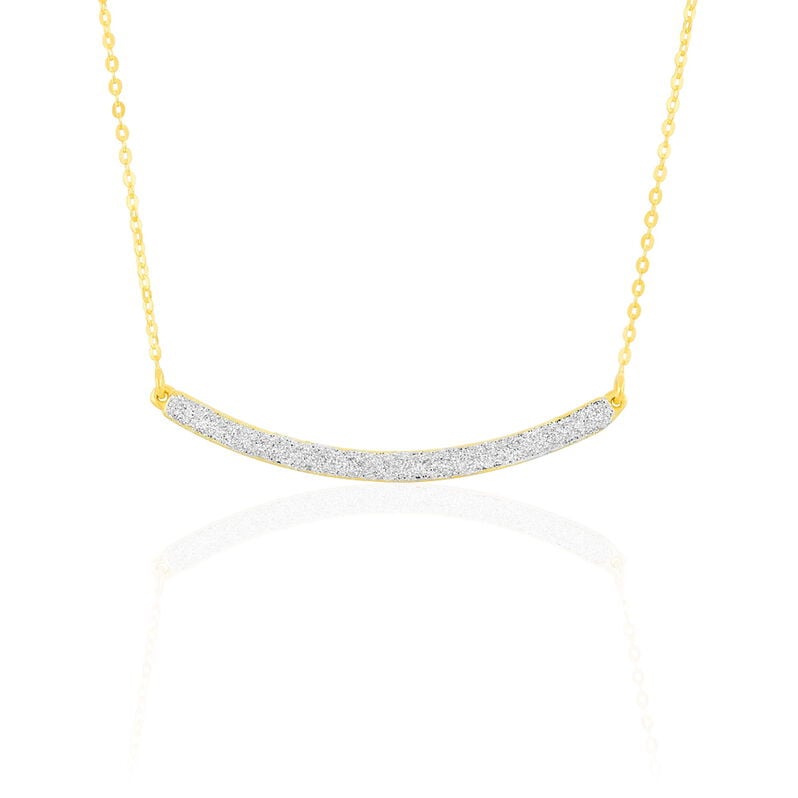Collier Glitter Or Jaune 42cm - Spannringe Damen | OROVIVO