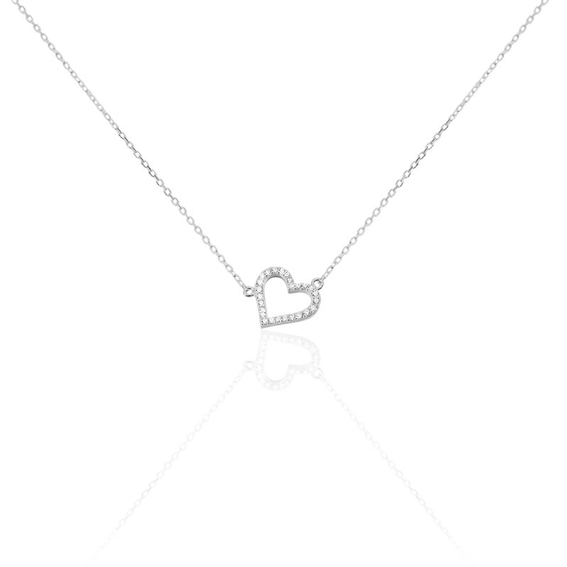 PETYA Damen Collier Silber 925 Zirkonia Wei&szlig; - Halsketten Damen | OROVIVO