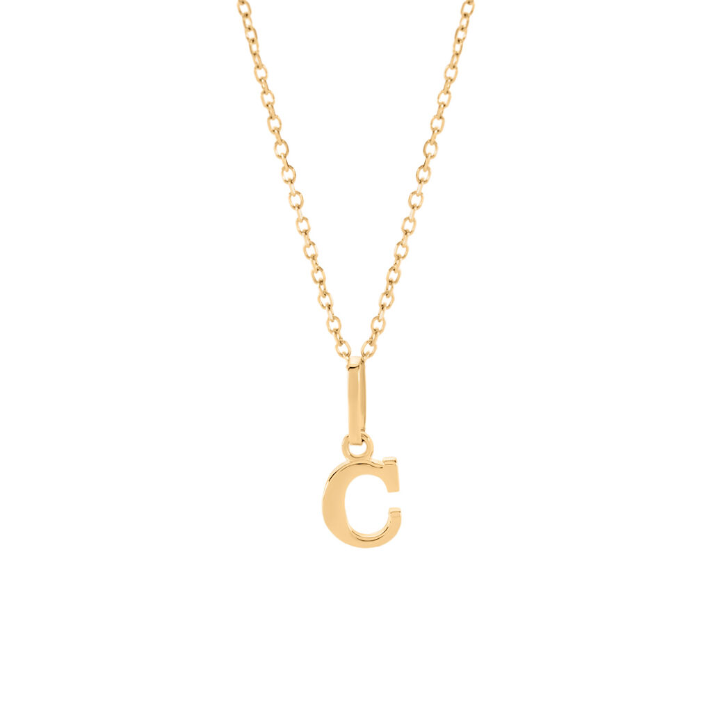 ALPHABET Unisex Anh&auml;nger Gold 375 (9 Karat) Buchstabe C
