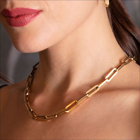 Damen Gliederkette Edelstahl Gold Liliana - Halsketten Damen | OROVIVO