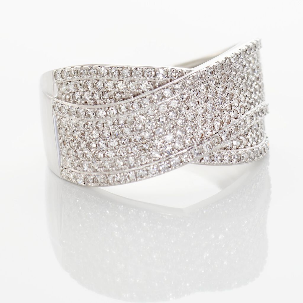 Bague Elyne Or Blanc Diamant - Spannringe Damen | OROVIVO