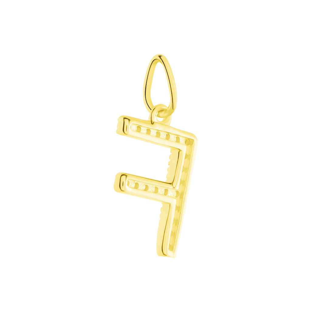 Anhänger Gold 375 Zirkonia Buchstabe F - Schmuckanhänger Familie | OROVIVO