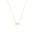 LUCIANA Damen Collier Gold 375 (9 Karat) Synthetischer Diamant Weiß 0,03 ct Unendlichkeit