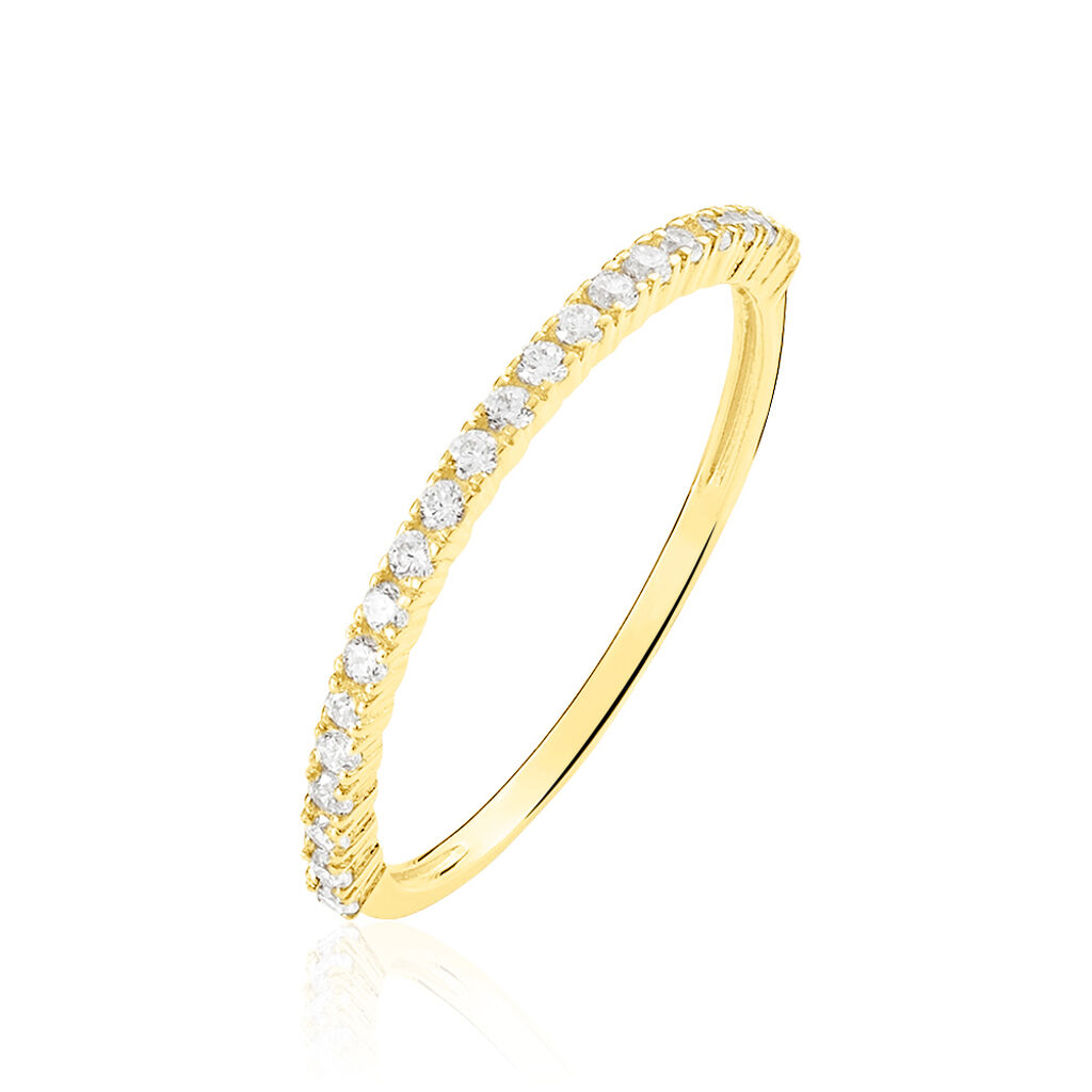 JULIETTA Damen Trauring Gold 375 (9 Karat) Zirkonia Weiß, Trauring mit Stein