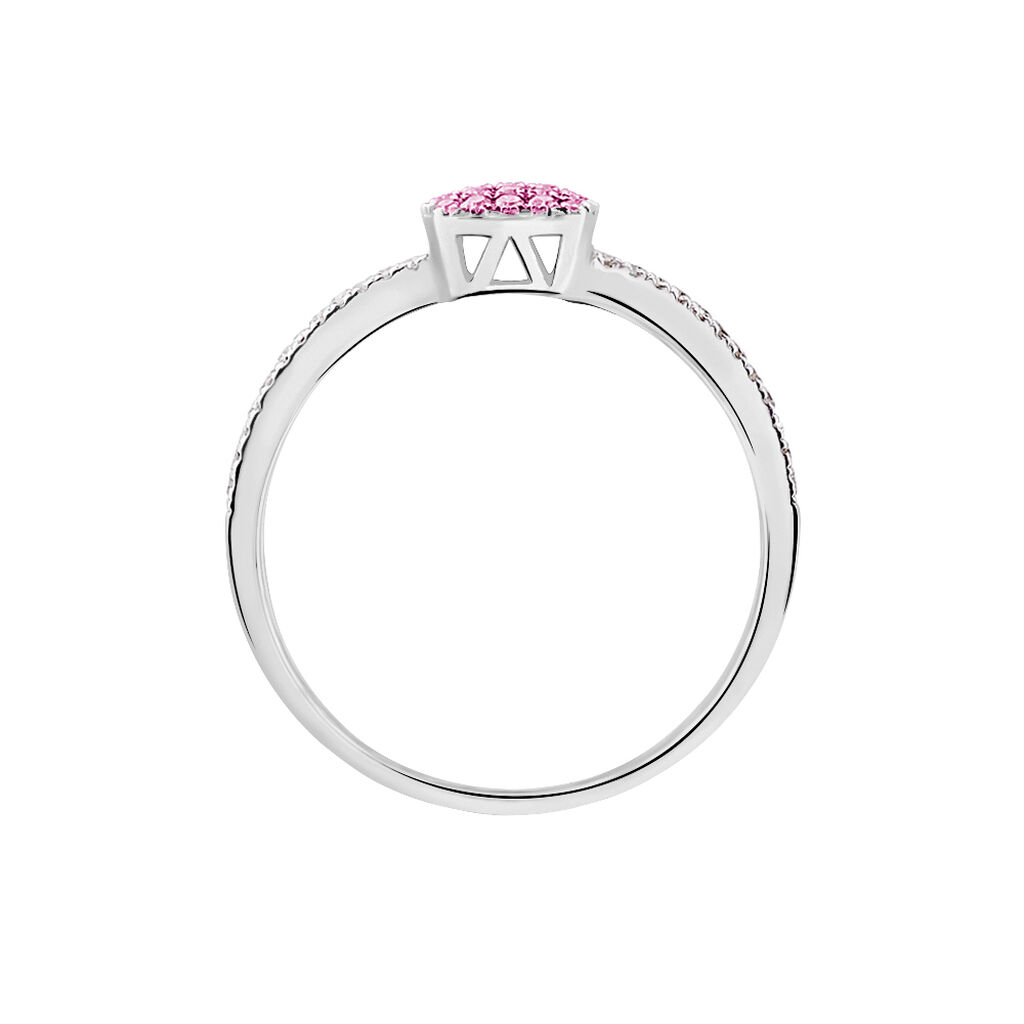 Bague Aude Or Blanc Saphir Et Diamant - Spannringe Damen | OROVIVO