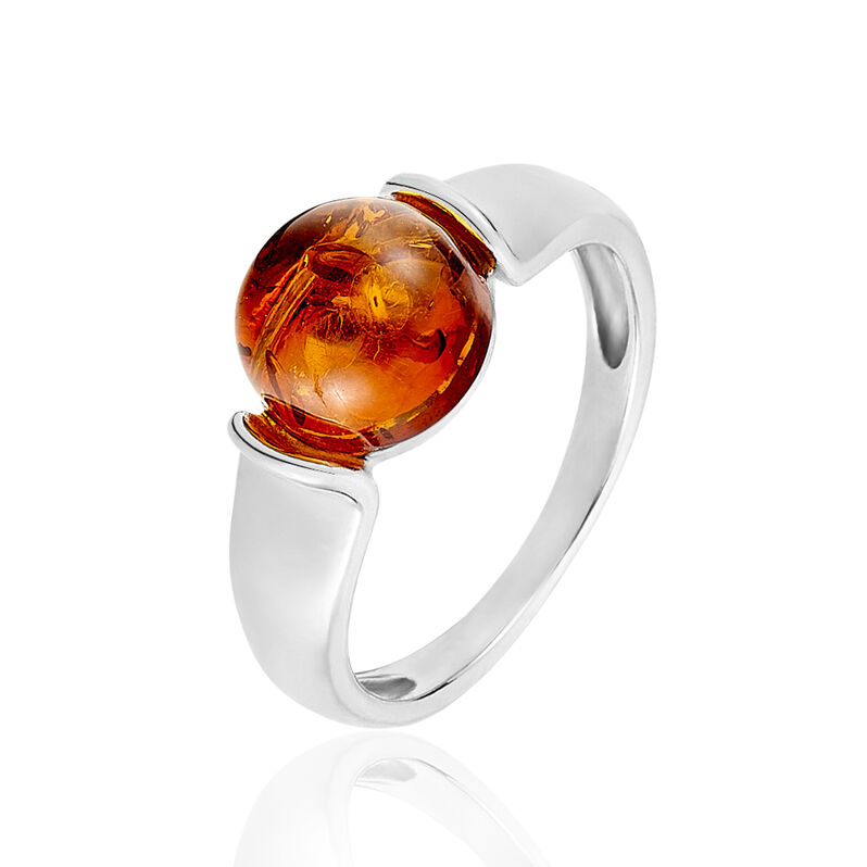 Bague Violine Argent Blanc Ambre - Spannringe Damen | OROVIVO