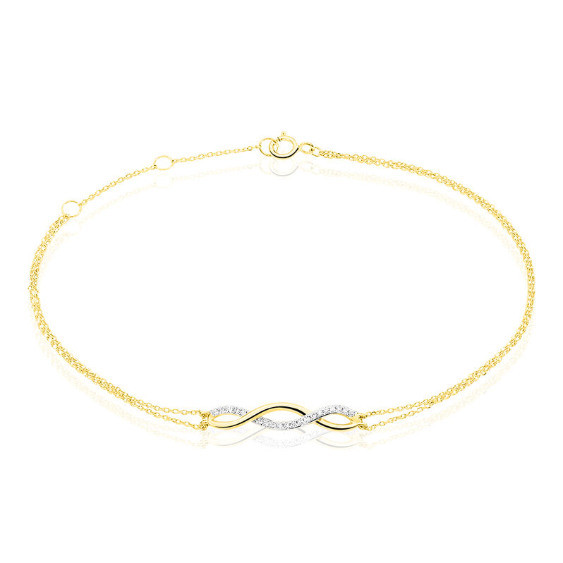 Bracciale Sophia Oro Giallo Diamante - Spannringe Damen | OROVIVO