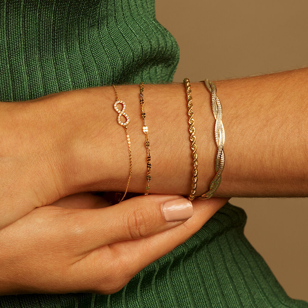 Damen Armband Gold 375 Zirkonia Unendlichkeit Klothilda - Armbänder Damen | OROVIVO