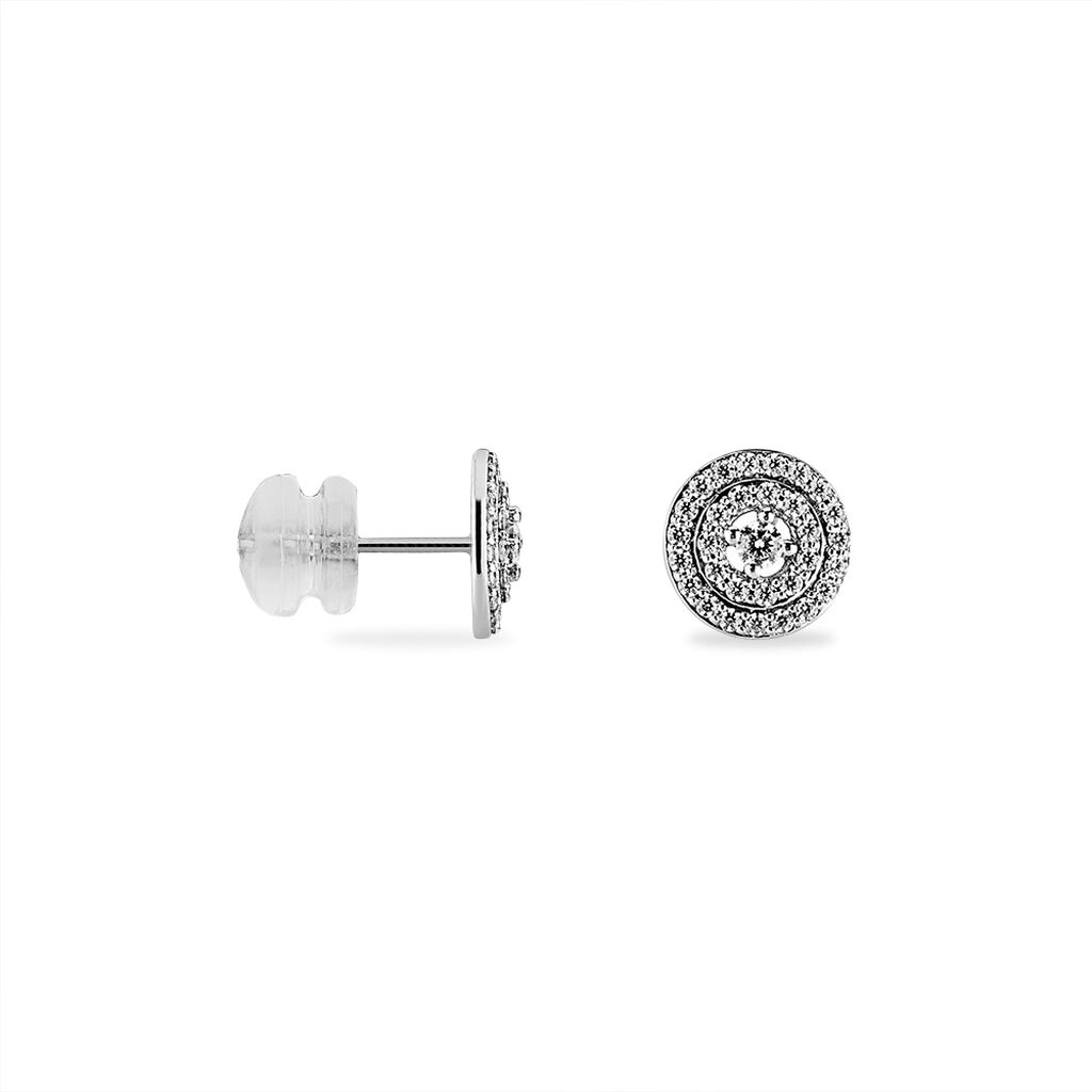 Boucles D'oreilles Aline Or Weiss Rond - Spannringe Damen | OROVIVO