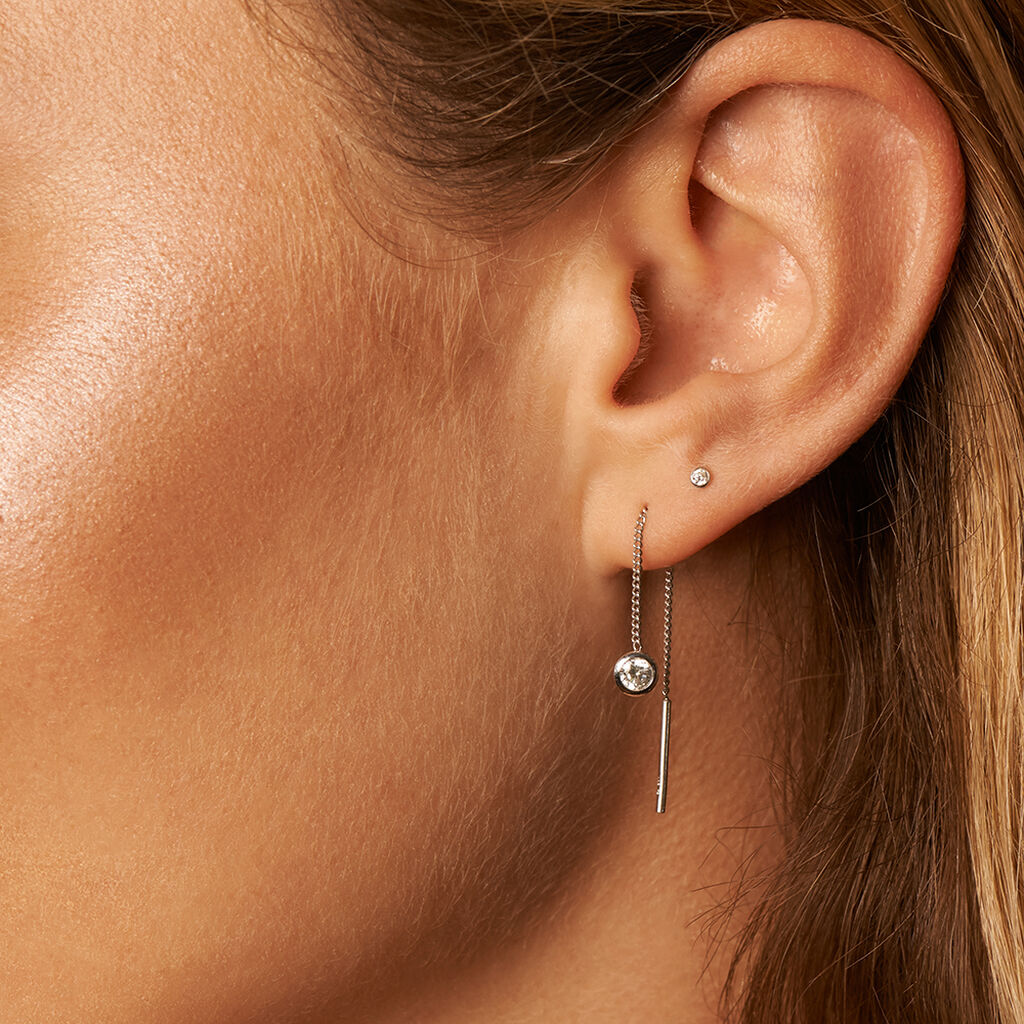 Damen Ohrhänger Lang Silber 925 Zirkonia Zisan - Ohrhänger Damen | OROVIVO