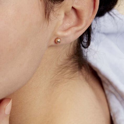 Damen Ohrstecker Gold 375 Kugel 5mm - Ohrstecker Damen | OROVIVO