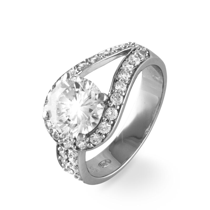 Bague Heline Argent Blanc Oxyde De Zirconium - Spannringe Damen | OROVIVO