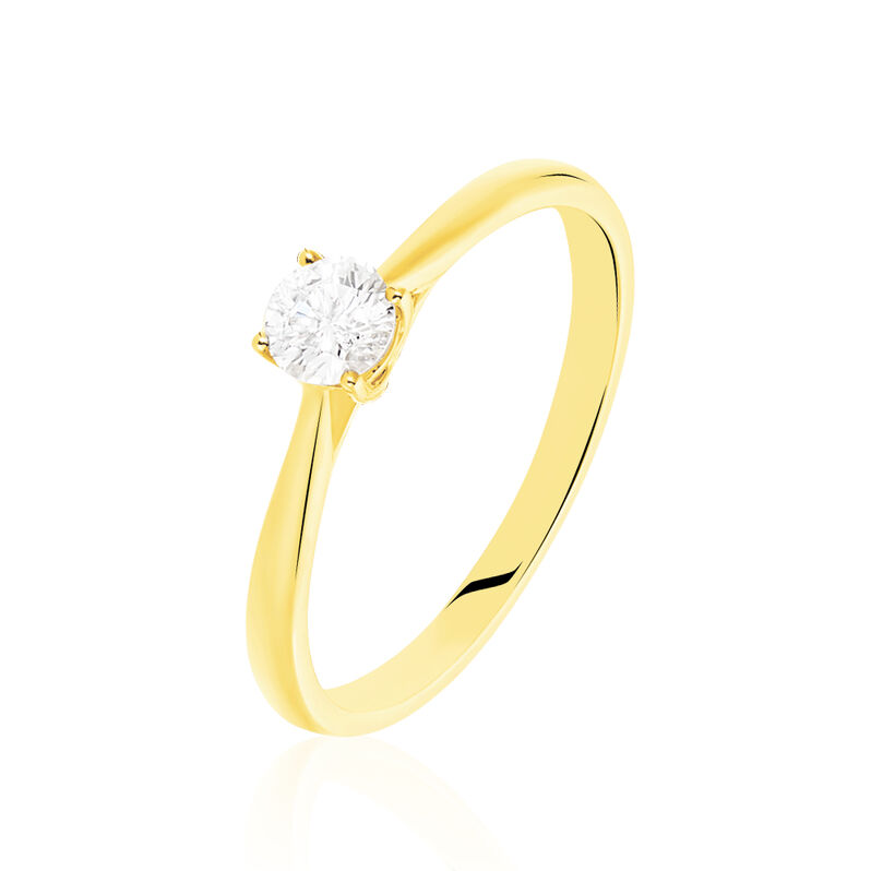 Bague Solitaire Victoria Or Jaune Diamant - Spannringe Damen | OROVIVO